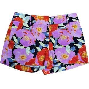 LOFT The Riviera Short purple and orange floral shorts 2